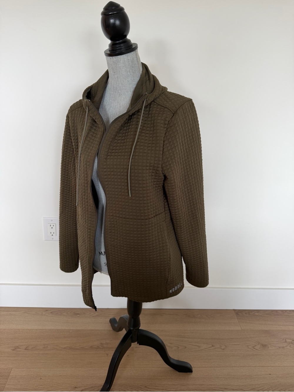 NOBULL Olive Quilted Hooded Utility Jacket